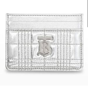 Lola TB Quilted Metallic Leather Card Case